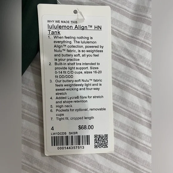 NWT lululemon align tank top - Picture 3 of 3